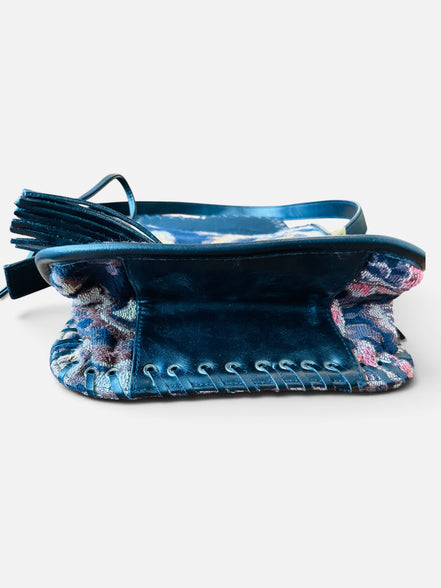 Sac cuir noir et broderies