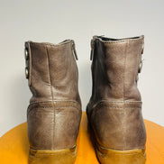 Bottes courtes cuir brun / Perfecto / taille 7 femme