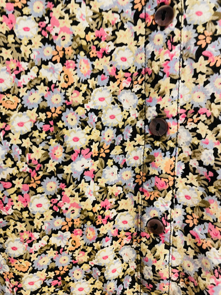 Chemise fleuri, manches courtes à volants / Paper Moon /Taille Medium