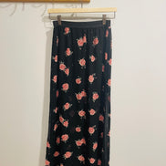Jupe longue - taille élastique - motifs les roses - H&M Taille 4