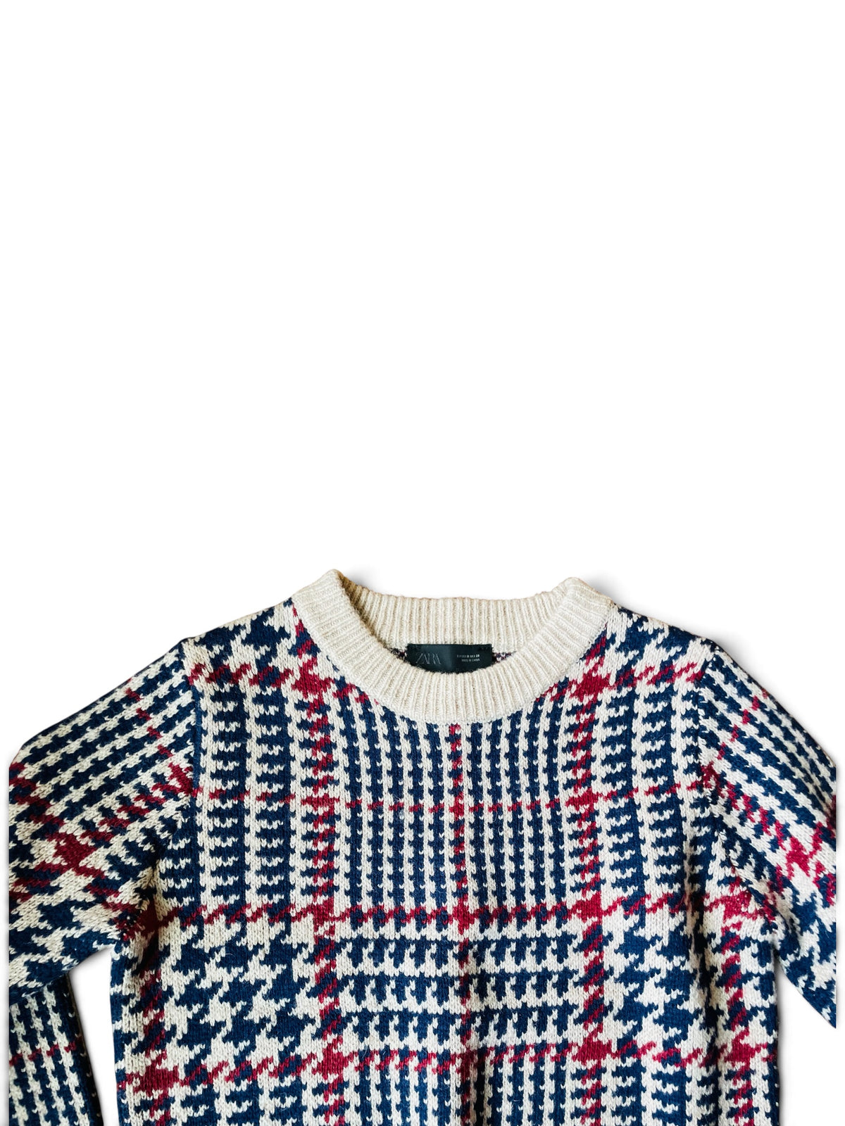 Tricot motif pied de poule / Zara / taille médium