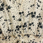 Robe blanche fleurs noires - Medium - bien lire description