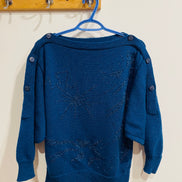 Tricot vintage bleu