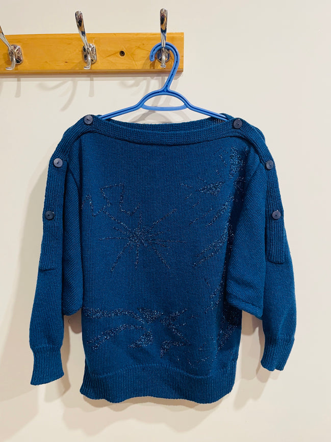 Tricot vintage bleu