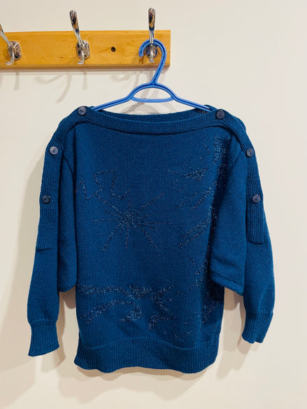Tricot vintage bleu