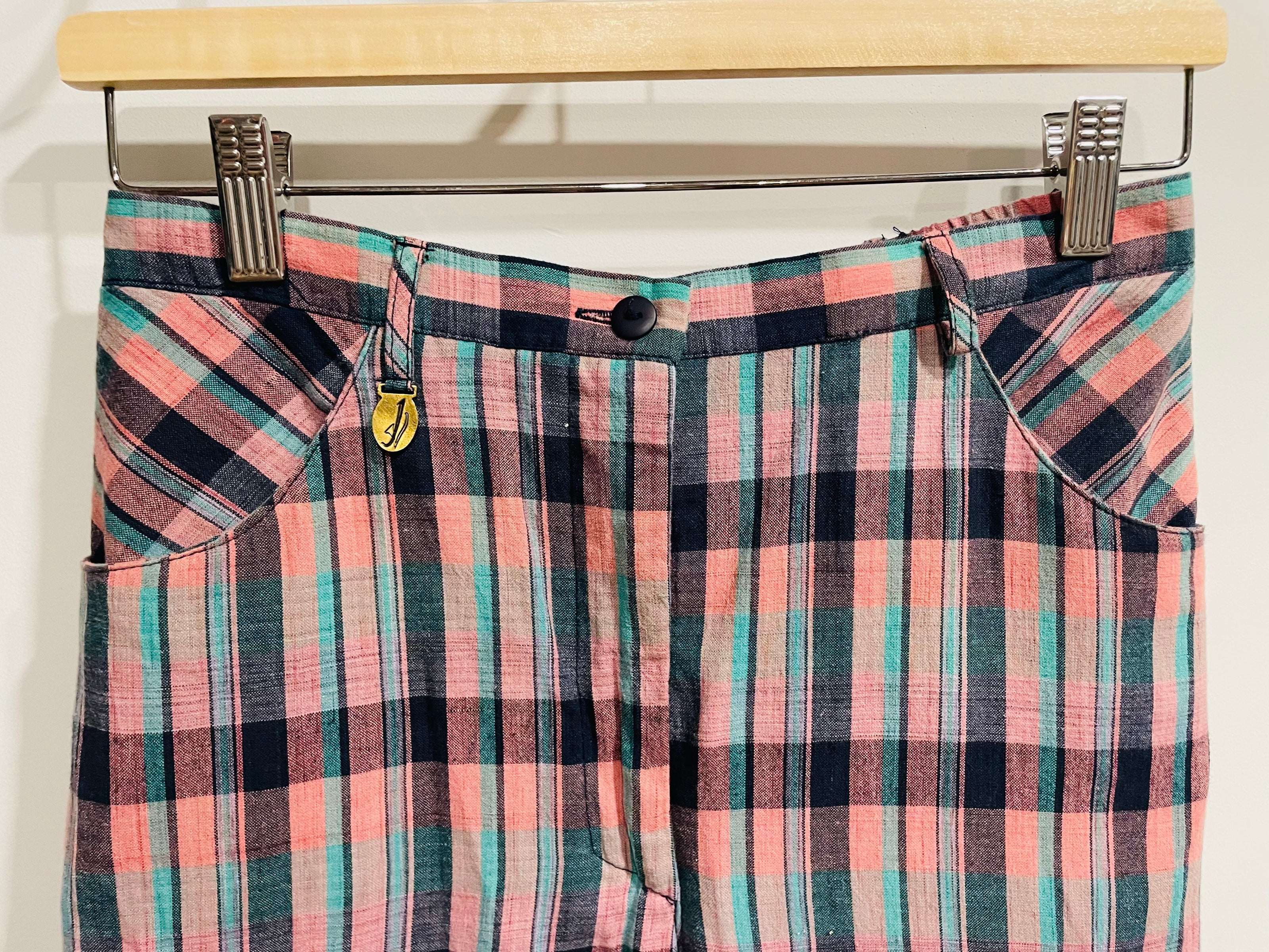 Vintage Plaid Bermuda Shorts