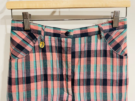 Vintage Plaid Bermuda Shorts