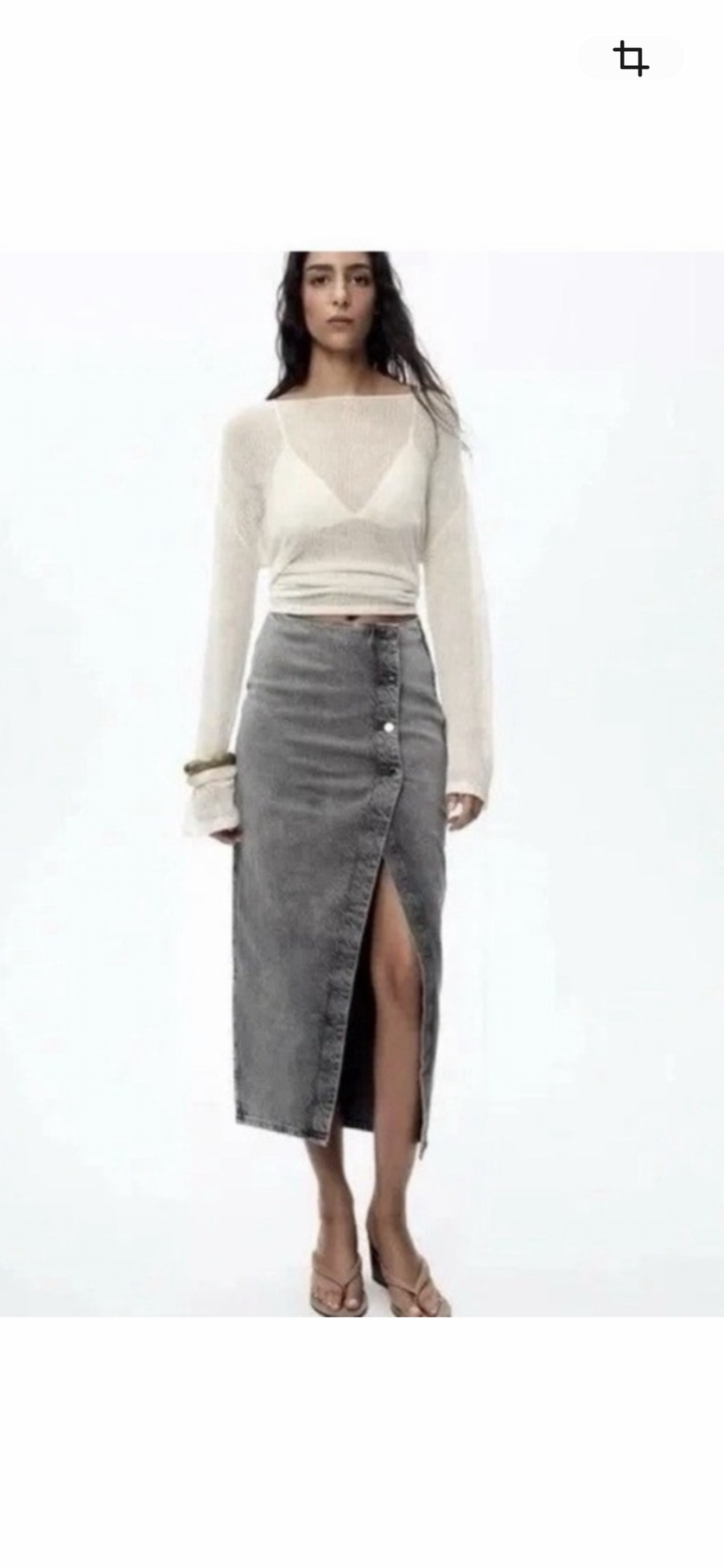 Jupe longue jeans - Zara
