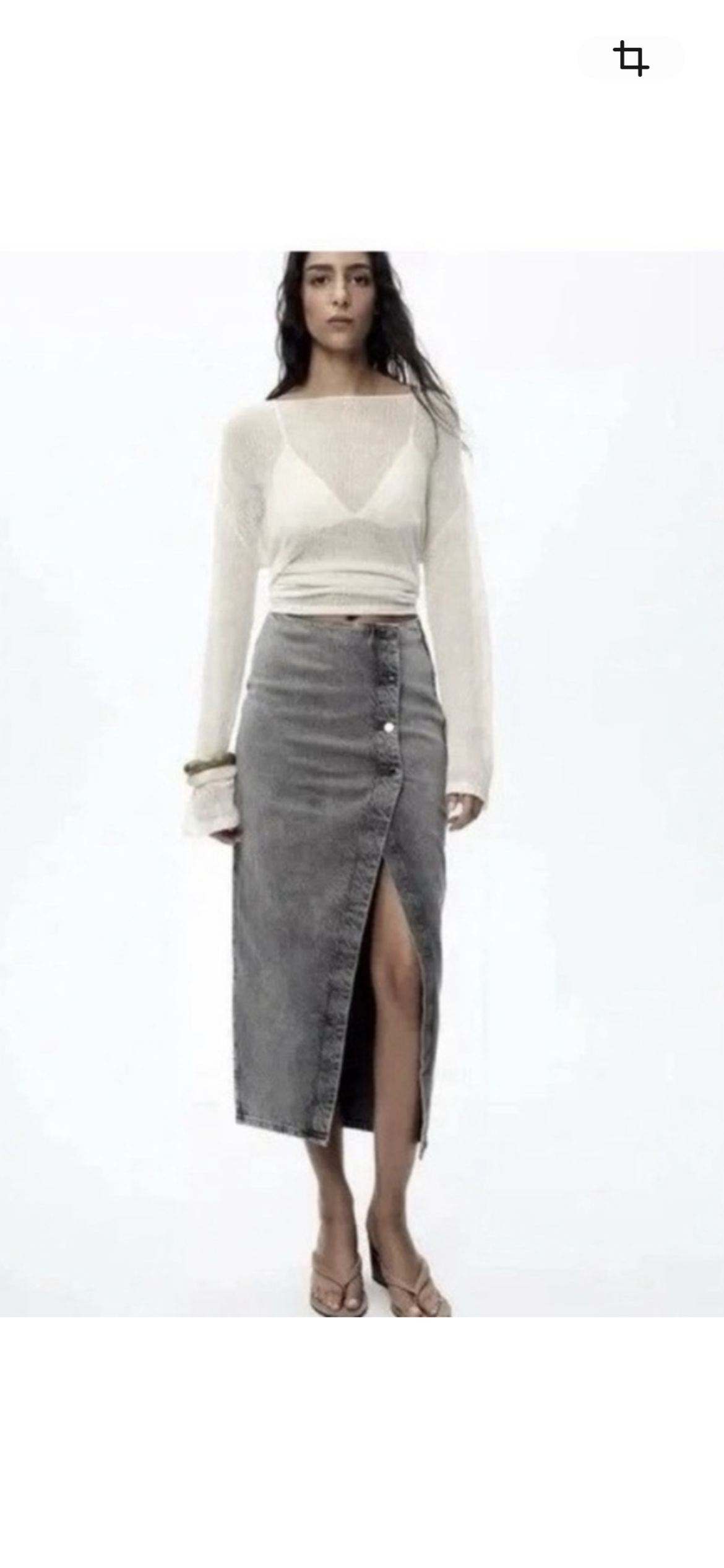 Jupe longue jeans - Zara