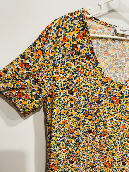 Robe à manches courtes fleurie - Daily Story - taille Small