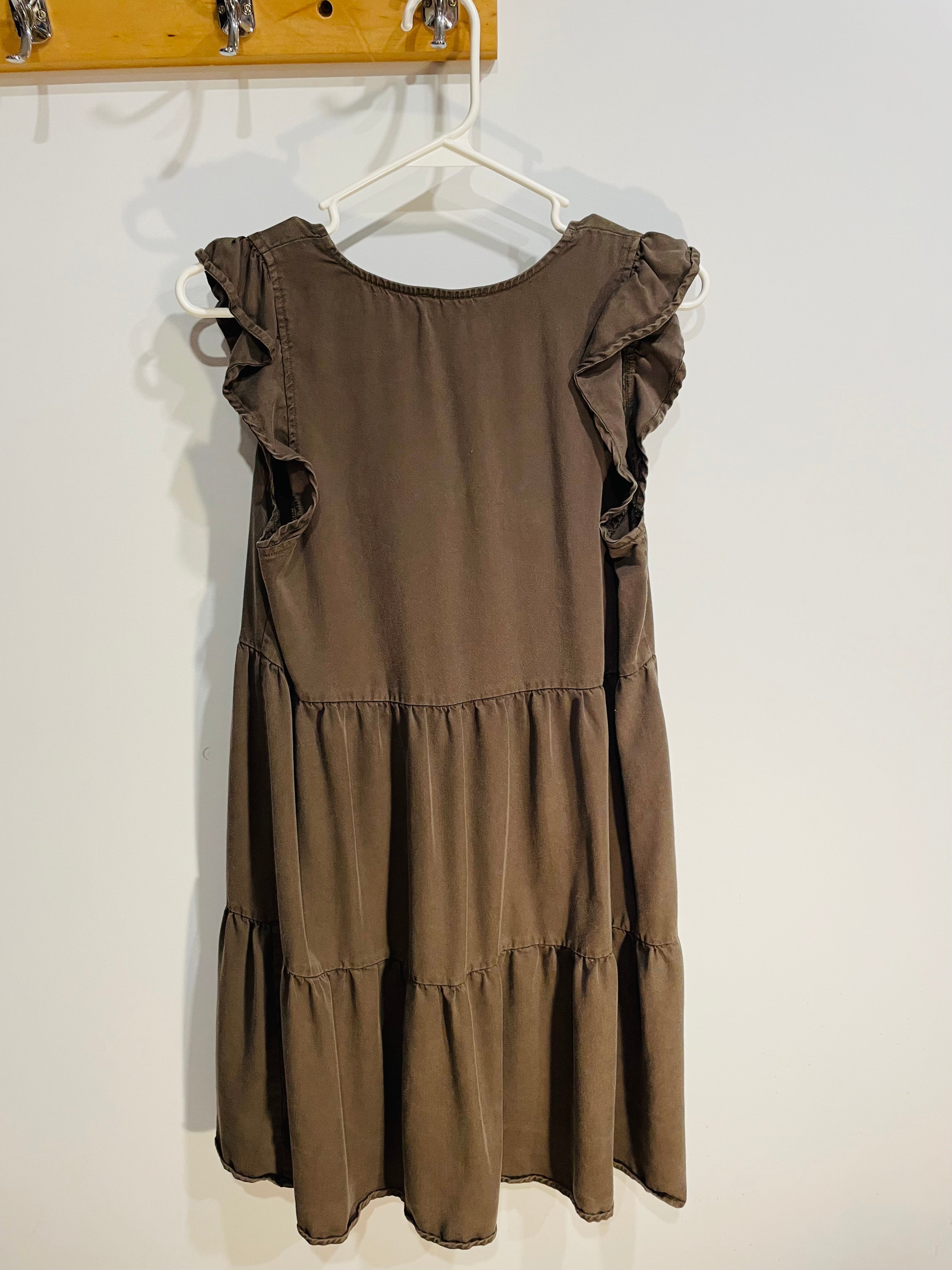 Robe courte Kaki, sans manches / Gentle Fawn / Taille Small