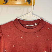 Chandail rose et perles / manches longues / Reitmans / taille Medium