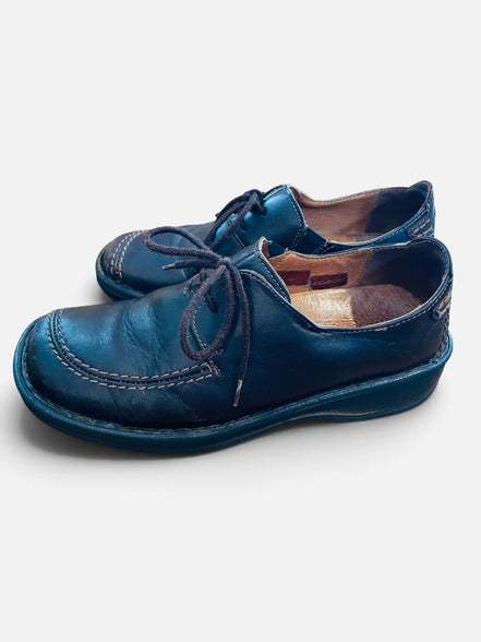 Souliers cuir brun vintages / Josef Siebel / taille 5