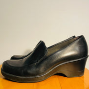 Soulier cuir noir / Clarks / taille 7,5 femme