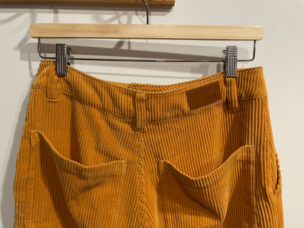 Pantalon jaune velour cordé - Twik - jambes larges - Taille Medium