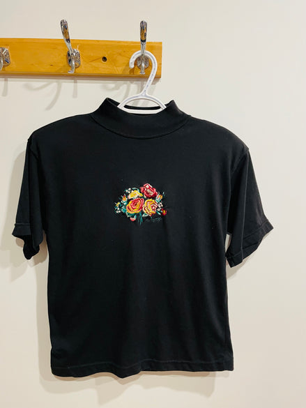 T-shirt vintage col haut - Taille médium