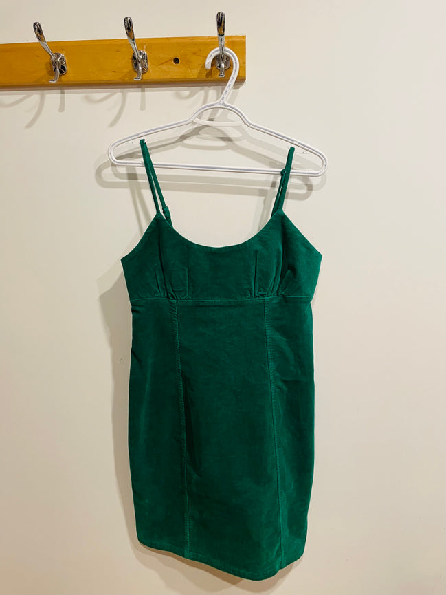 Robe courte corduroy vert - Taille Large - Nobo