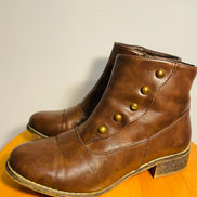 Bottes courtes cuir brun / Alberto / taille 7 femme