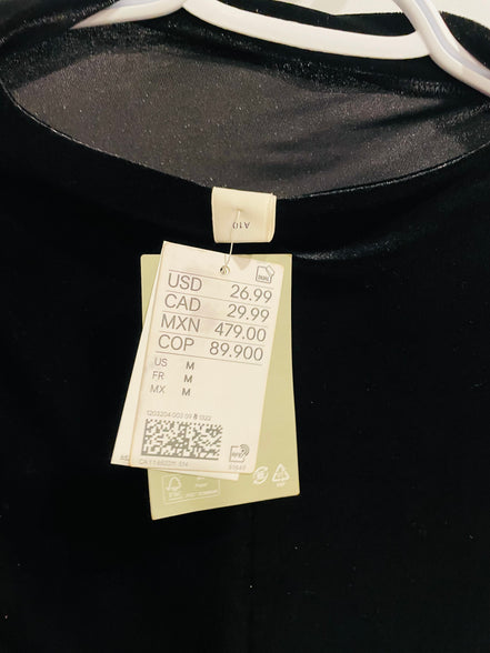 Black velvet dress - H&M (new)
