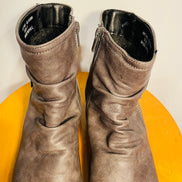 Bottes courtes cuir brun / Perfecto / taille 7 femme