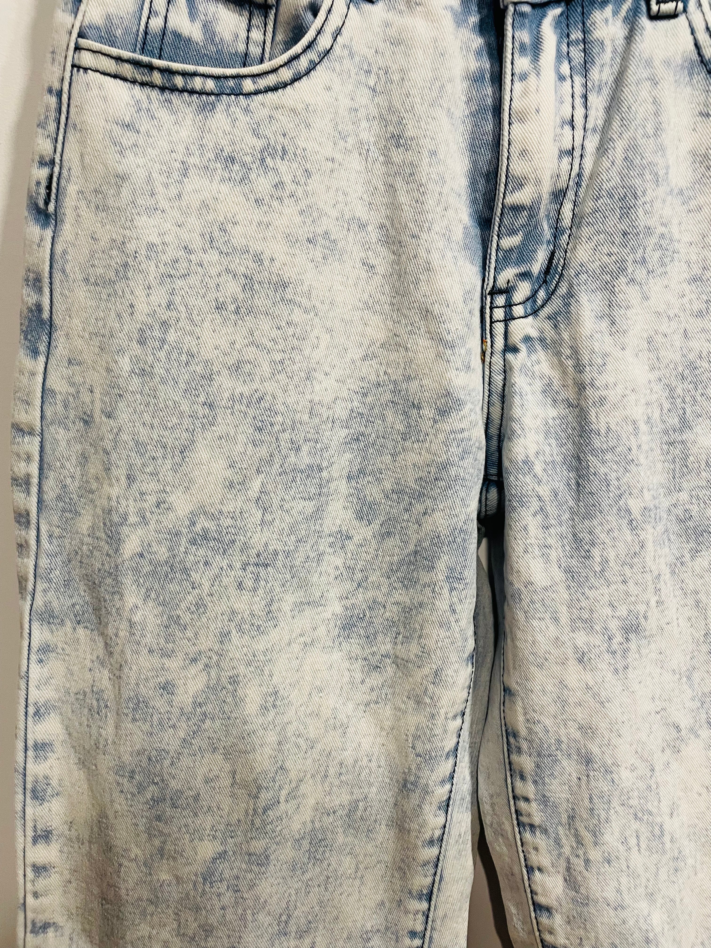Washed-out jeans & 11 years old buckles