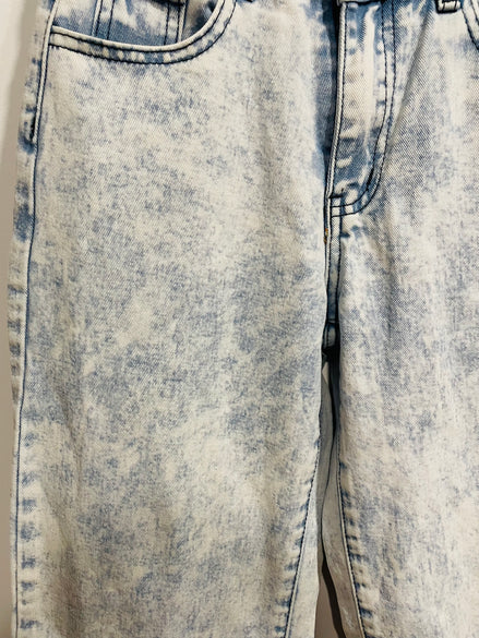 Washed-out jeans & 11 years old buckles