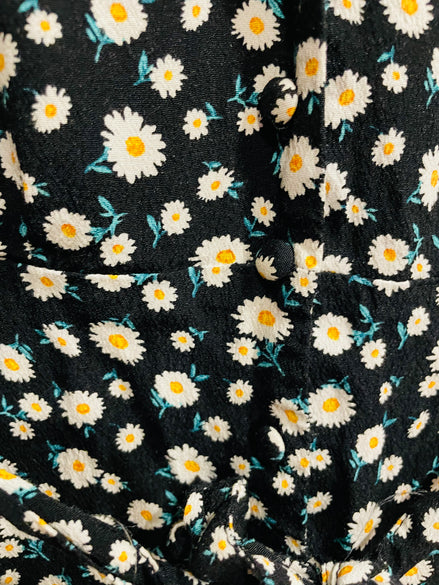 Robe courte col chemisier - fleurs de marguerite - Forever 21 - taille médium