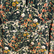 Robe noire et fleurie, courte, manches longues / Scotch & Soda / Taille small