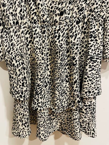 Robe courte motif léopard - Zara - taille XS