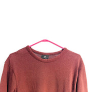 T-shirt texturé bourgogne coupe carrée / H&M / taille Small