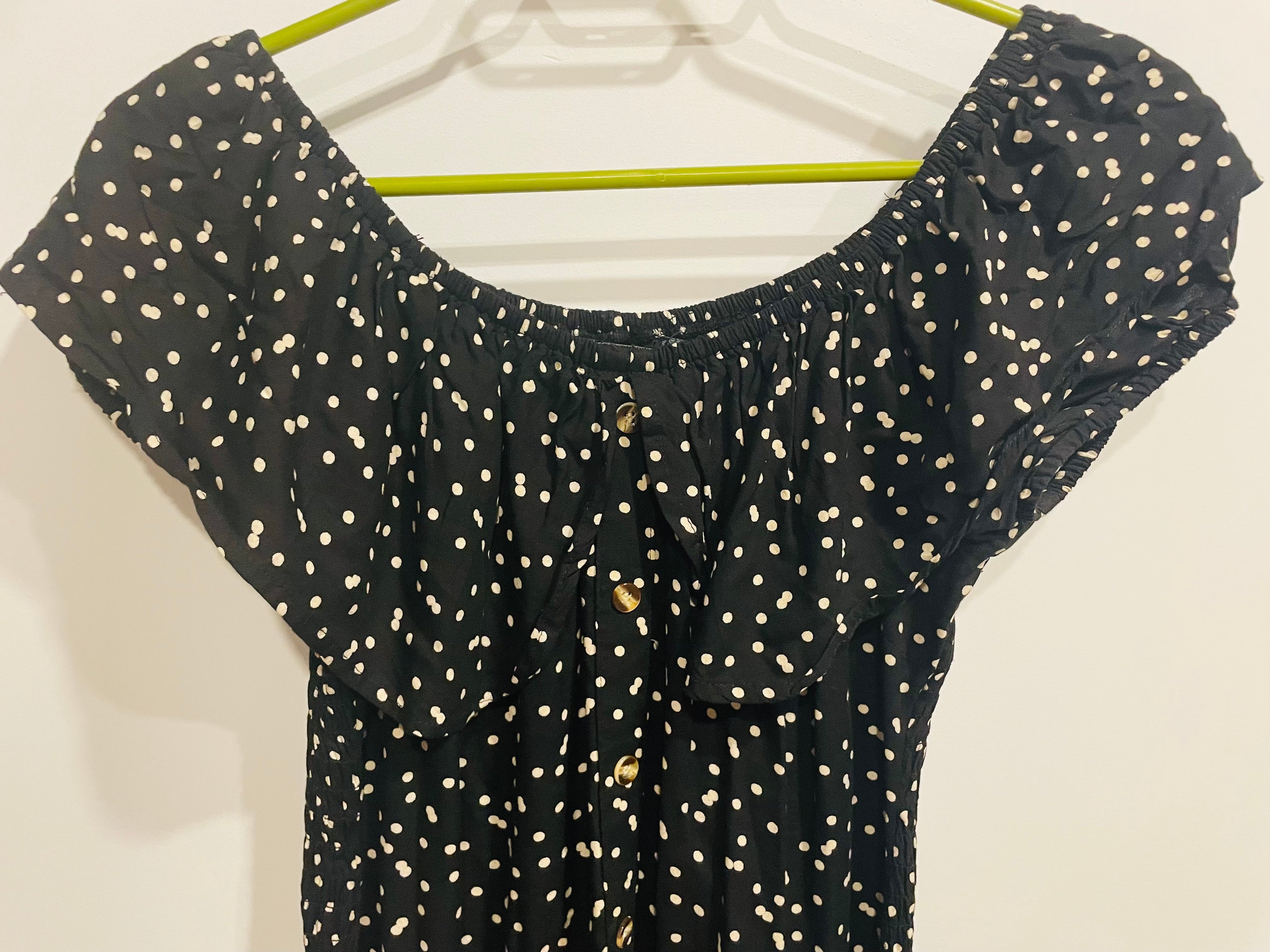 Robe picotée col élastique à vilants - Paper Moon Medium