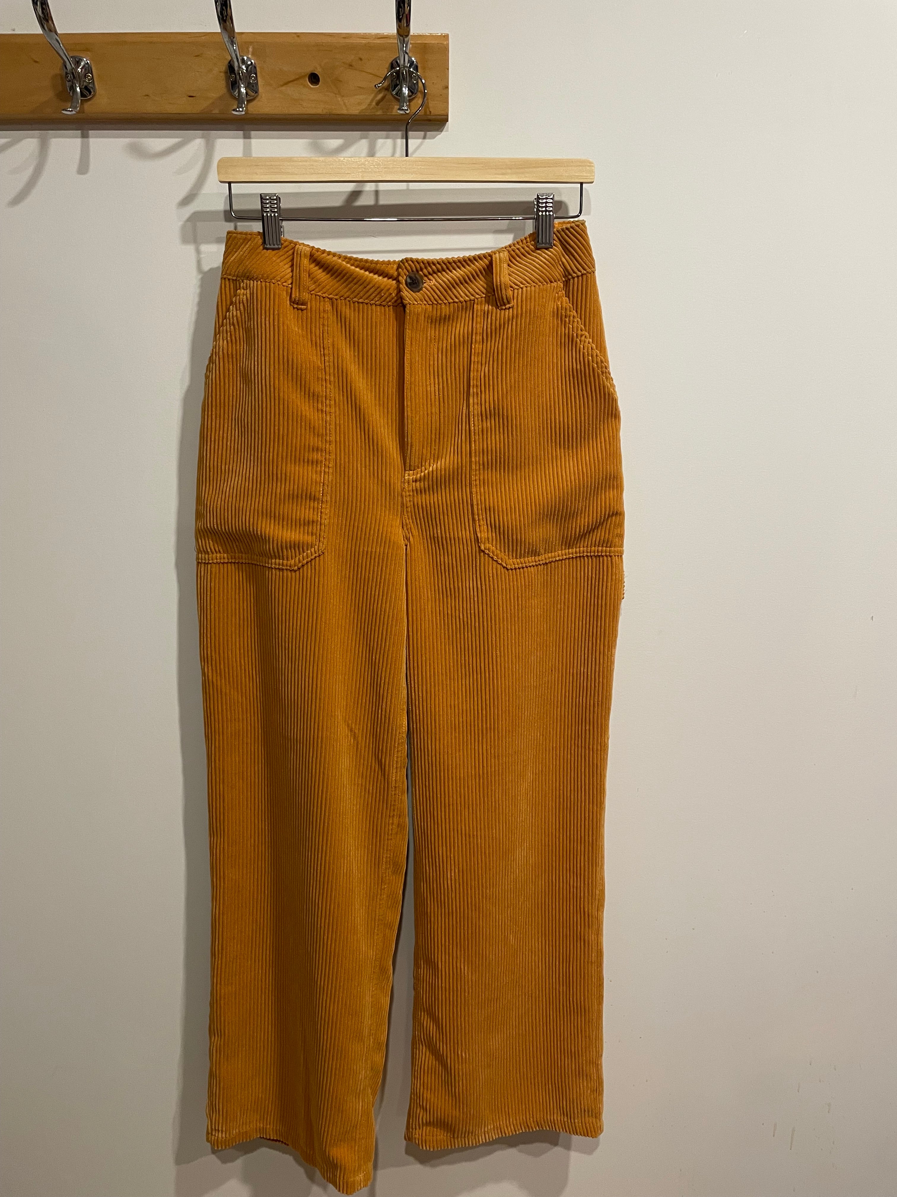 Pantalon jaune velour cordé - Twik - jambes larges - Taille Medium