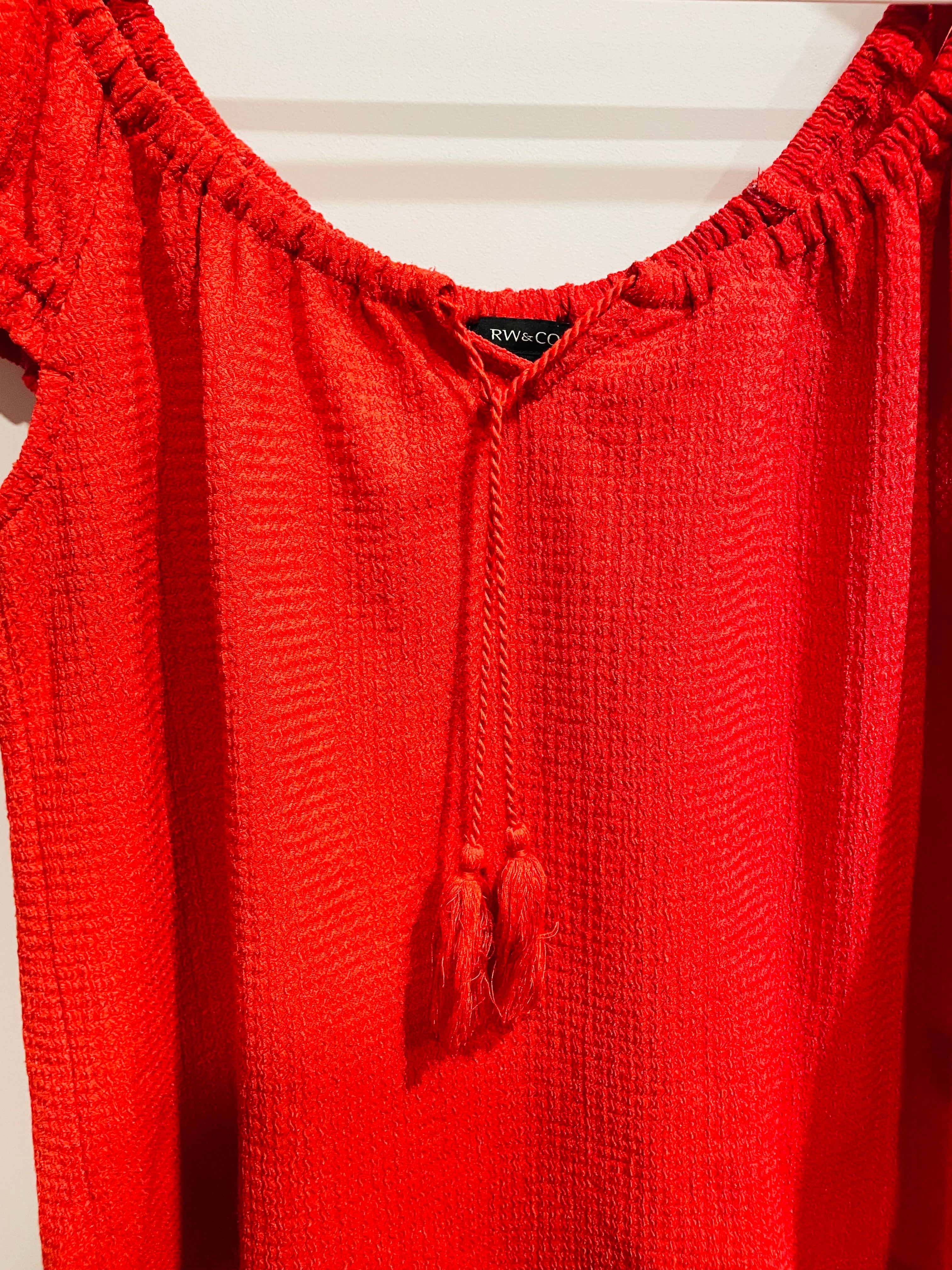Haut rouge manches courtes - RW&CO - Taille Medium