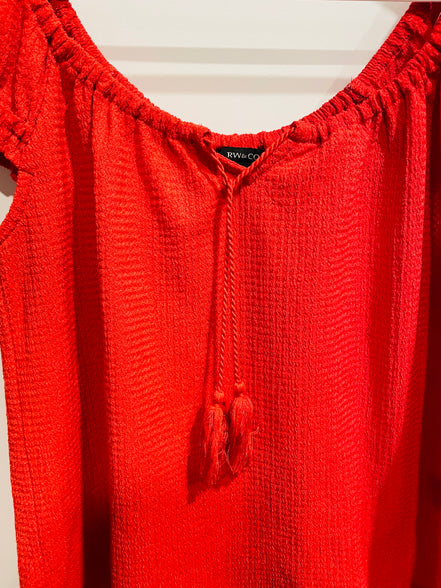 Haut rouge manches courtes - RW&CO - Taille Medium