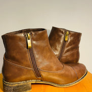 Bottes courtes cuir brun / Alberto / taille 7 femme