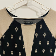 Robe courte Cokluch - imprimé plumes de paon - décolleté V - taille M