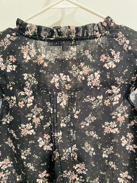 Blouse légère motif floral et manches longues - Paper Moon - taille médium
