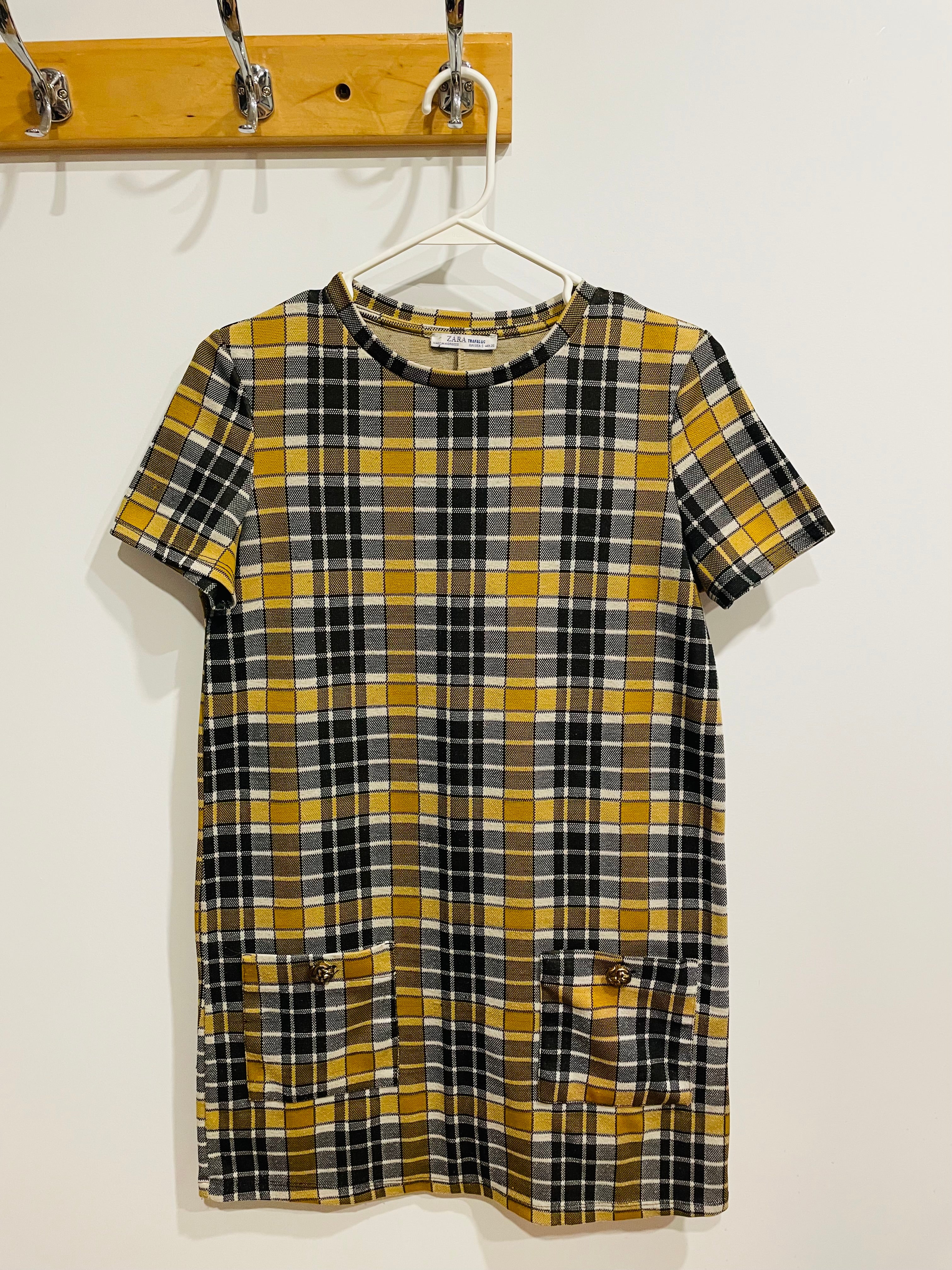 Robe courte à carreaux vintage Zara taille Small