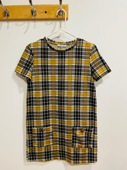 Robe courte à carreaux vintage Zara taille Small
