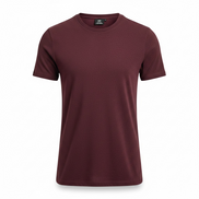T-shirt texturé bourgogne coupe carrée / H&M / taille Small