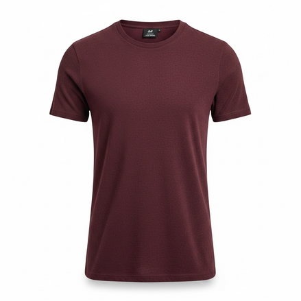 T-shirt texturé bourgogne coupe carrée / H&M / taille Small