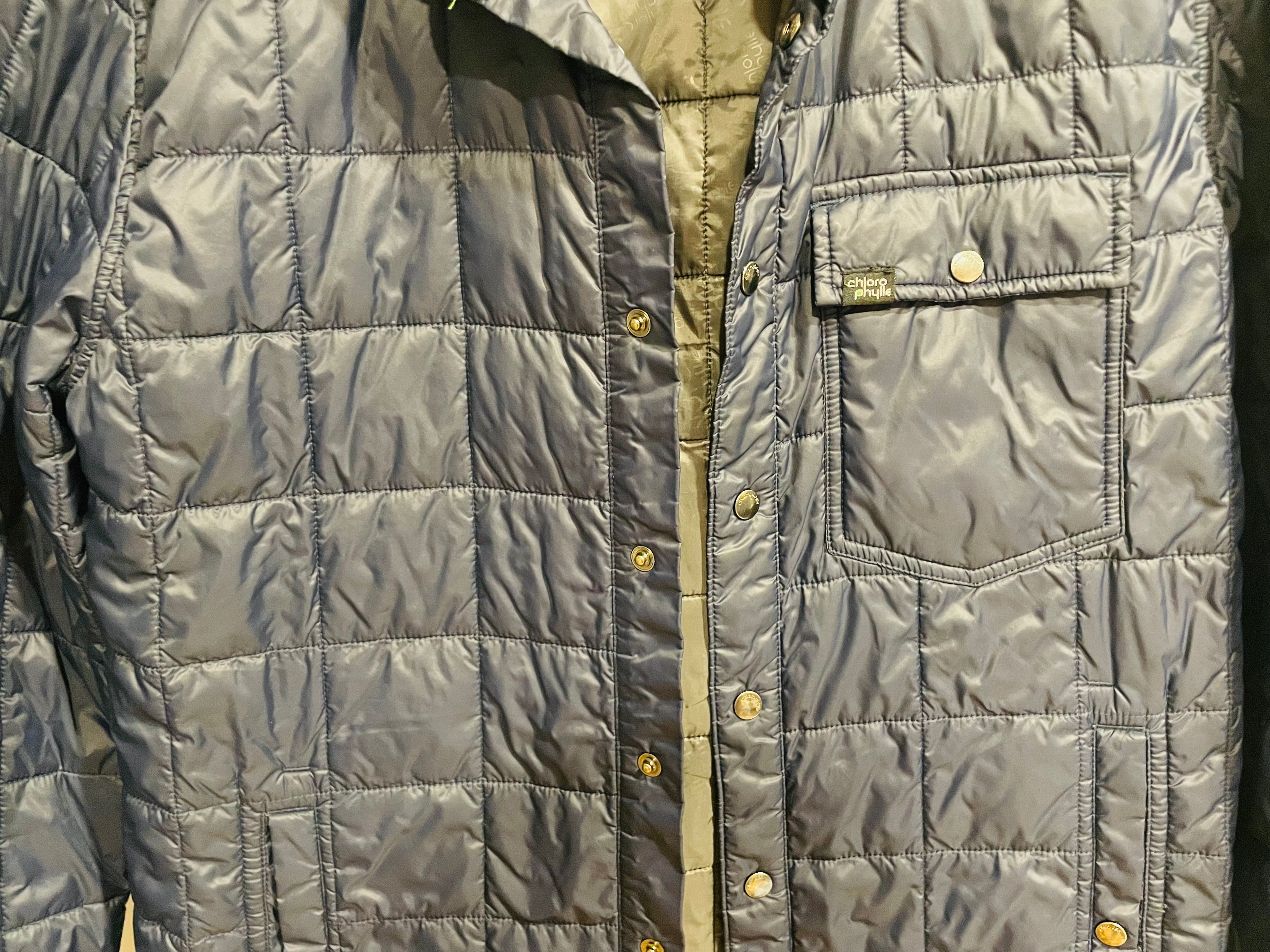 Veste bleue matelassée intérieur à carreaux - Chlorophylle - Taille small