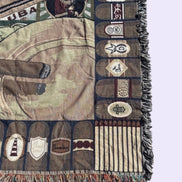 Couverture tissée vintage / cigares