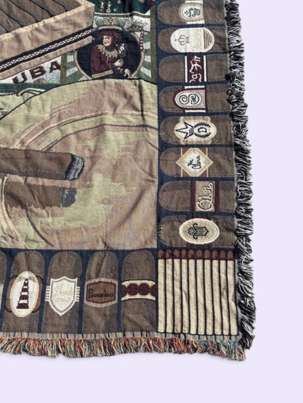 Couverture tissée vintage / cigares