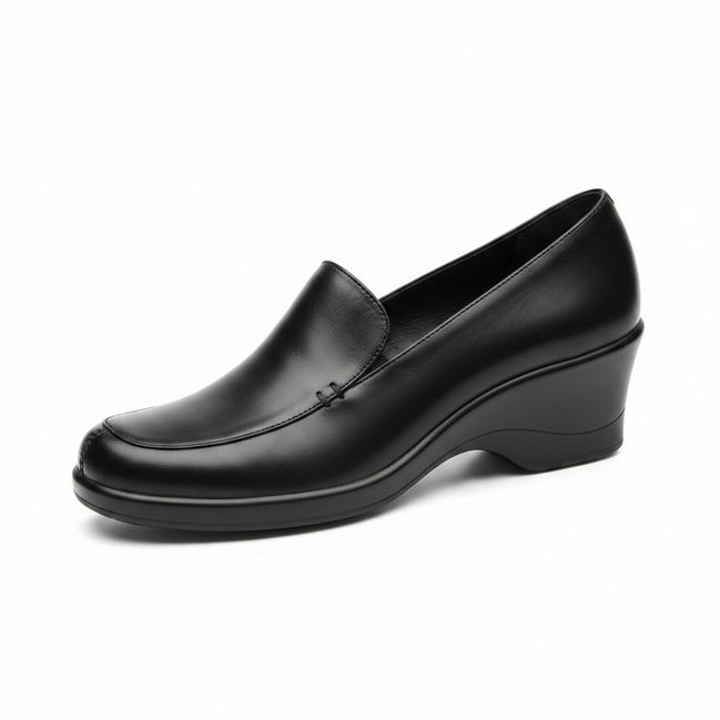 Soulier cuir noir / Clarks / taille 7,5 femme