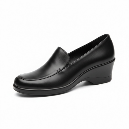 Soulier cuir noir / Clarks / taille 7,5 femme