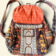 Sac à dos tissus / fait mains vintage