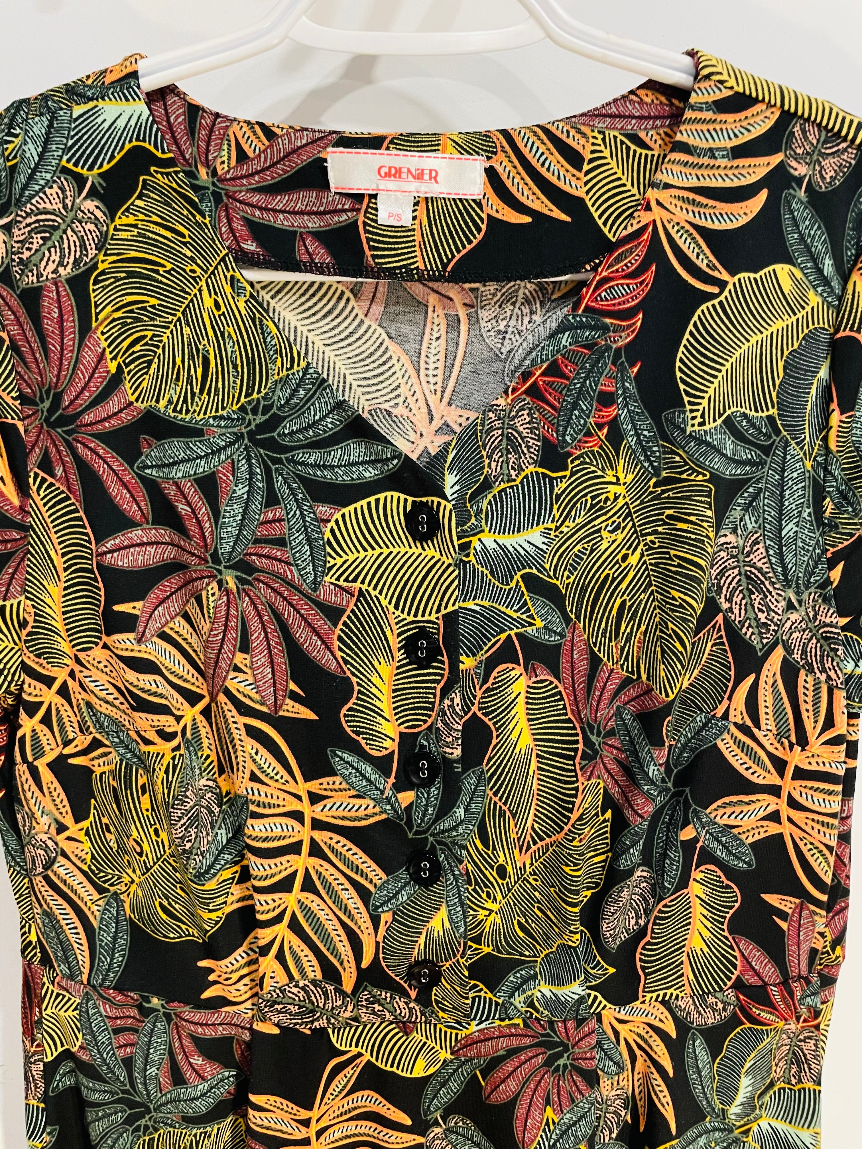 Robe motif tropical/ Grenier / taille Small