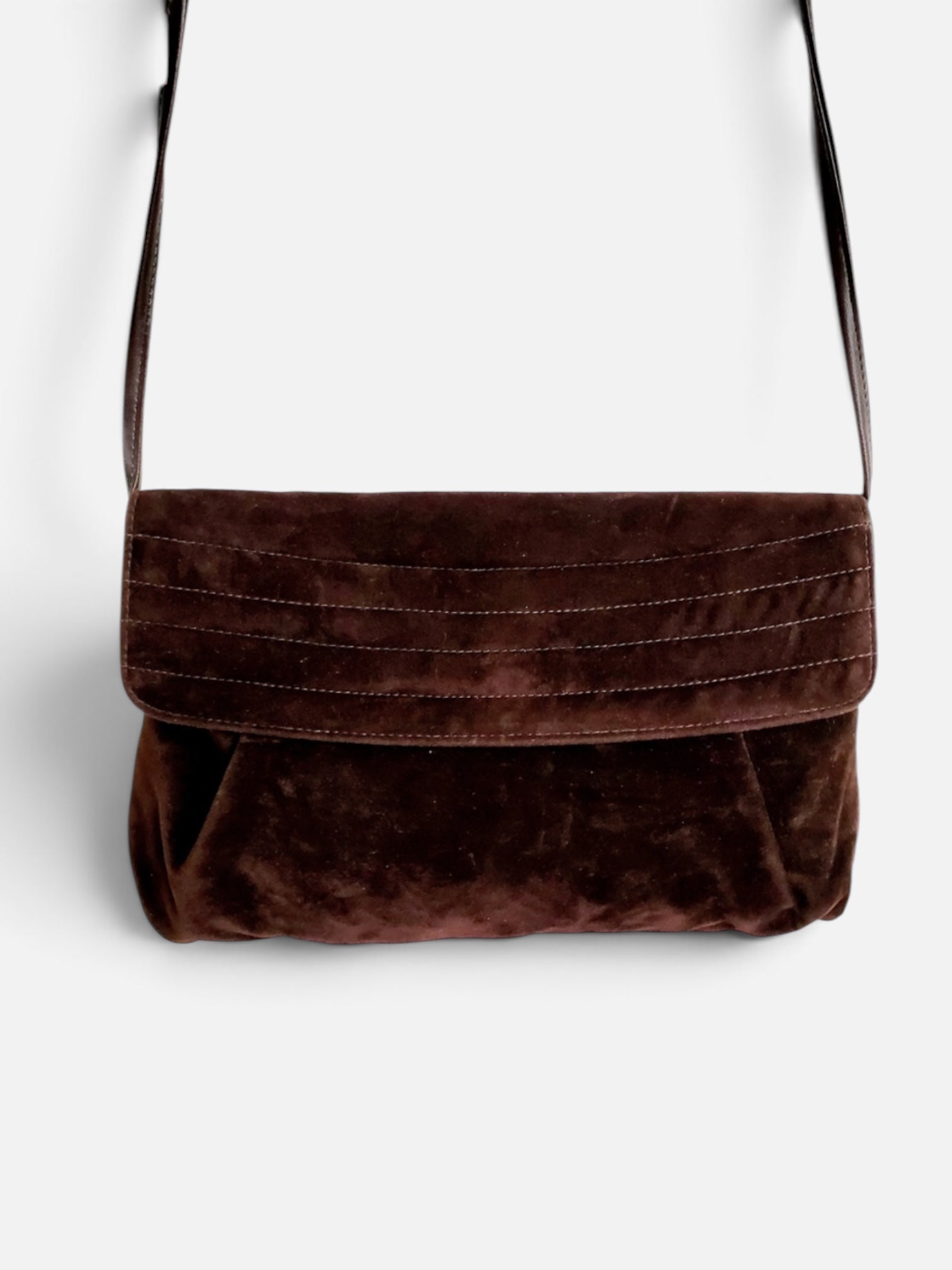 Bourse velours brun / vintage