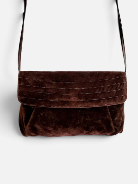 Bourse velours brun / vintage